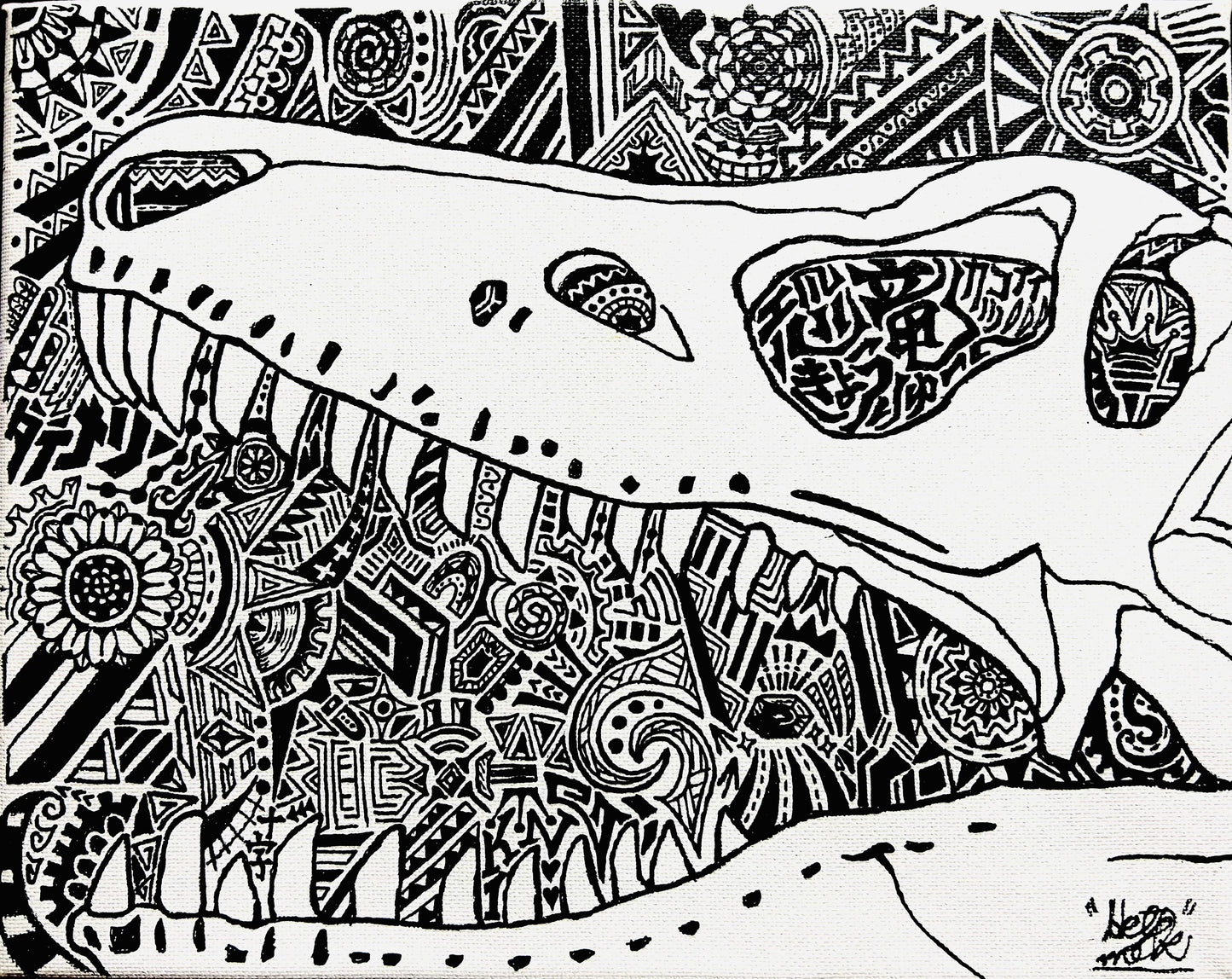 T-Rex Zentangle