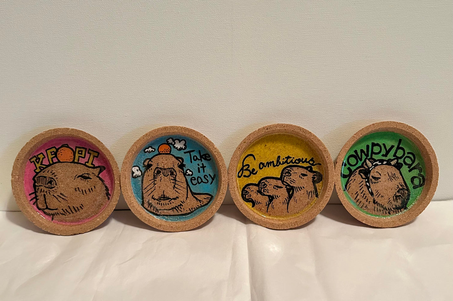 Cork Capybara Coasters
