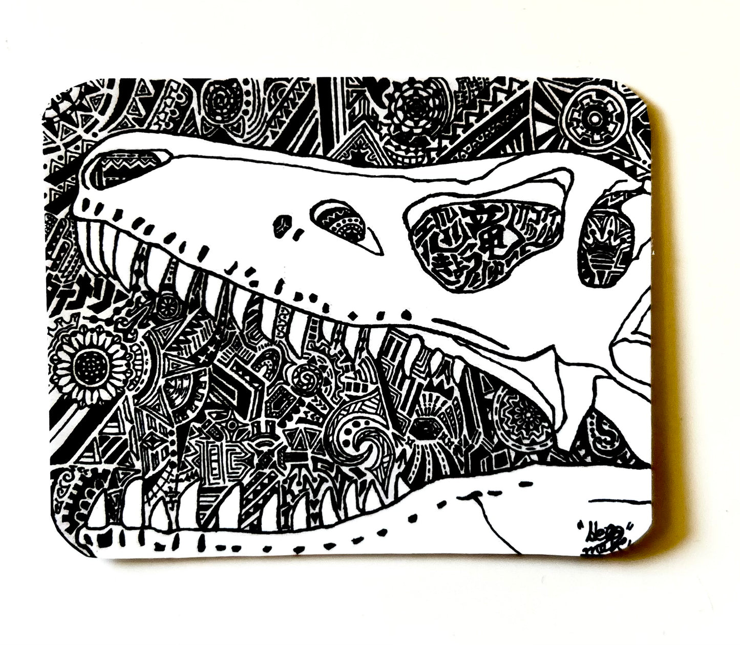 Zentangle T-Rex Skull