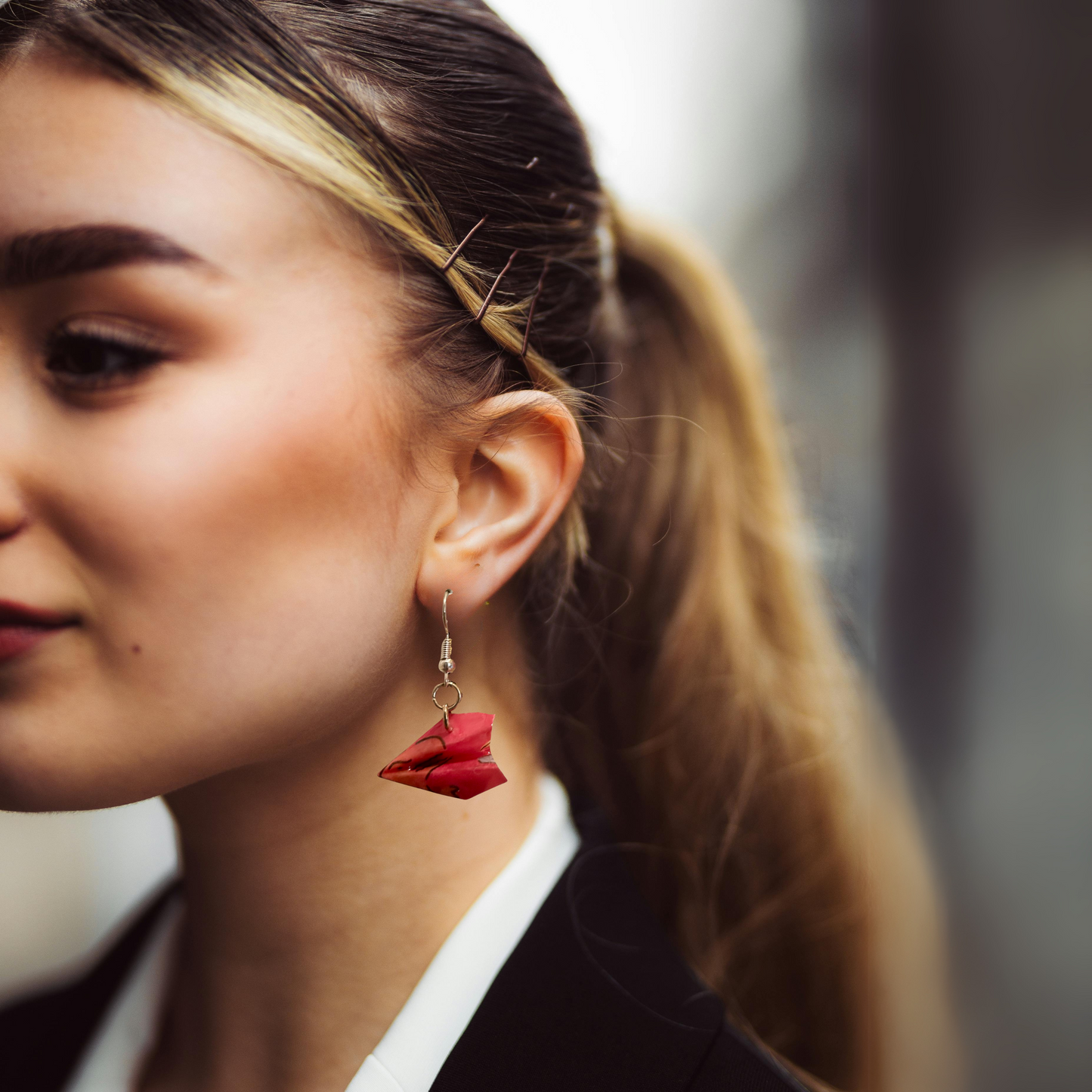 Origami Airplane Earrings