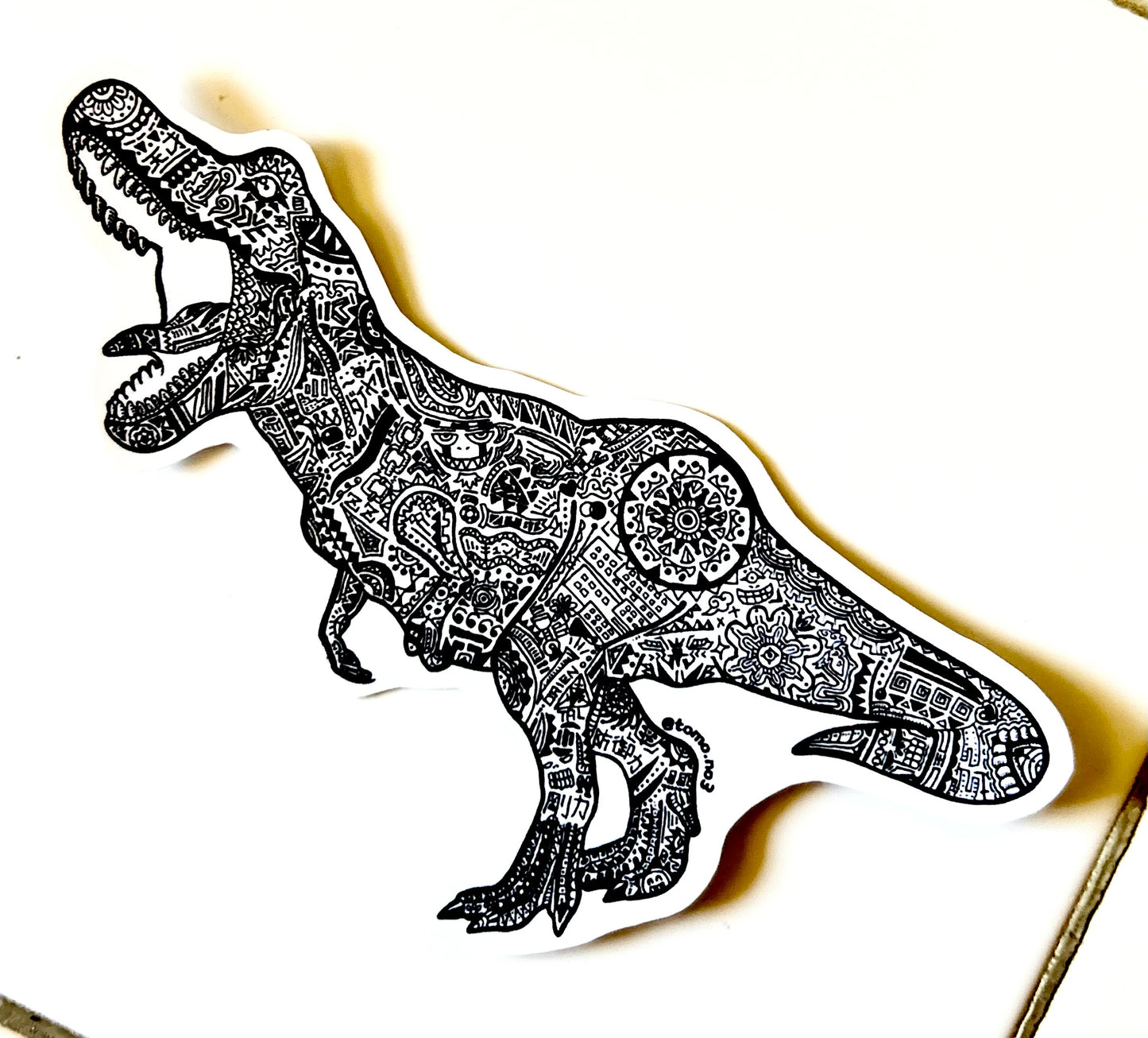 Zentangle T-Rex image 1
