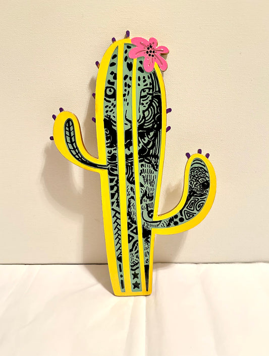 Saguaro Cactus Wood Cut