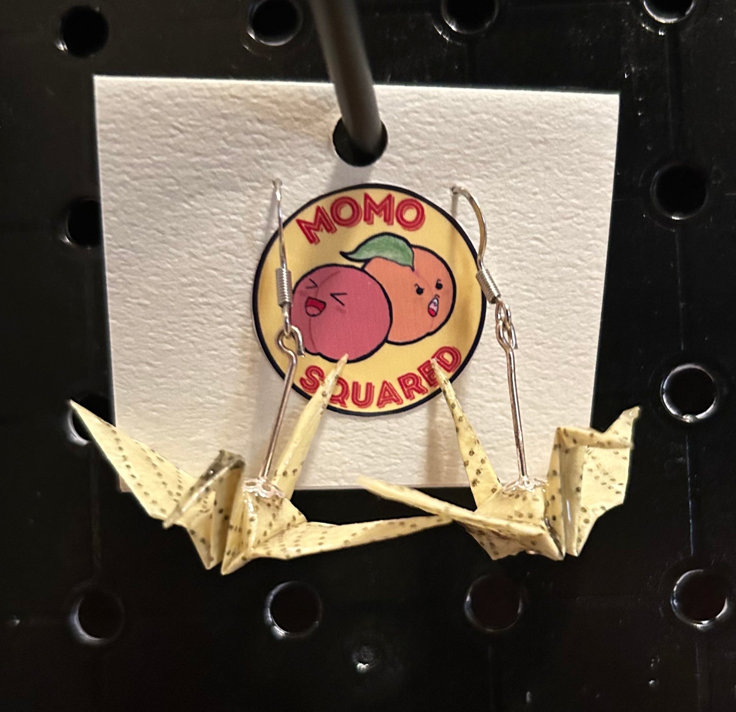 Origami Paper Crane Earrings